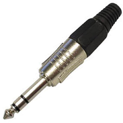 AUDIO PL 6.3 STEREO IL METAL PLASTIC BLACK STRAIN RELIEF
