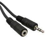 AUDIO CABLE 3.5 STEREO PL-JK 50F EXTENSION CABLE BLACK