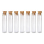 VIALS CLEAR GLASS WITH CORK LID 12MMX55MM 4.5ML