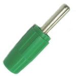 BANANA PLUG THROUGH HOLE SMALL GREEN INSULATED