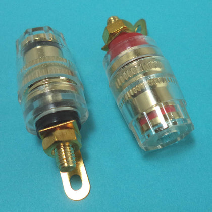 BINDING POST BLK & RED GOLD PLATED 2PIECES/PACK