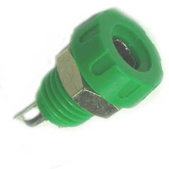 TEST JACK VERT 22MM GREEN STANDARD