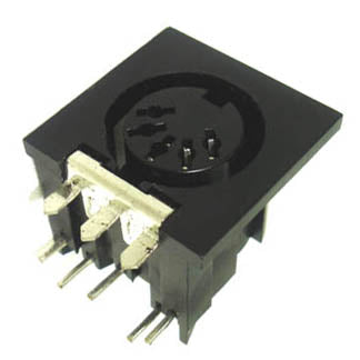 DIN JACK 5POS PCRA PLASTIC 180DE