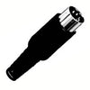 DIN PLUG 8POS INLINE PLASTIC BLK