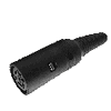 DIN JACK 8POS INLINE PLASTIC BLK