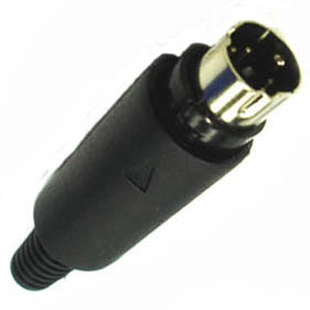 MINI DIN PLUG 5POS INLINE PLASTIC