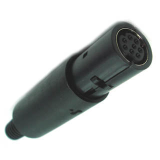 MINI DIN JACK 8POS INLINE PLASTIC