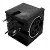 MINI DIN JACK 6POS PCRA PLASTIC