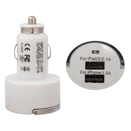 USB CAR CHARGER DUAL 5VDC@2.1A 5VDC@1A