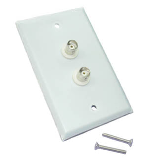 WALL PLATE BNC 2POS JACK-JACK