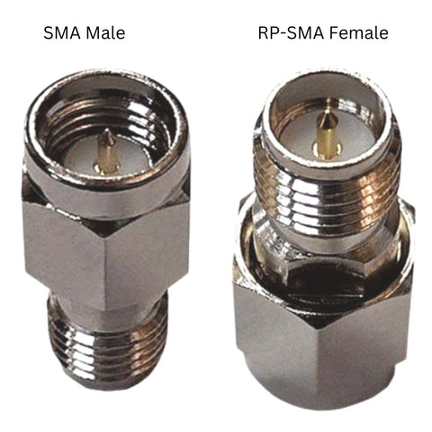 SMA ADAPTER MALE TO RPSMA FEMALE FOR USE WITH WIFI ANTENNA CABLE