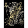 GOLD ENGRAVING LEOPARD IN TREE