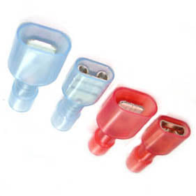 QUICK CONN M/F RED 0.250IN 22-16 AWG 6.35X0.8MM FULLY INSULATED
