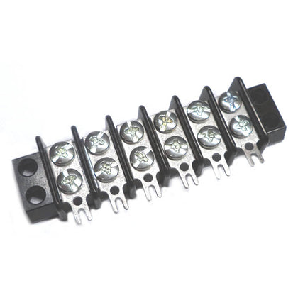 TERM BLOCK 6P FLUSH 2ROW #6-32 14AWG 20A/300V 7MM FORK
