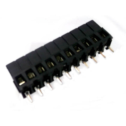 TERM BLOCK 10P PCST 5MM 10.4MM WIDE BLACK