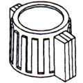 KNOB 1/4IN PLAST 13MM SNAPON GREY