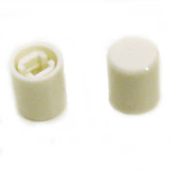 KNOB 1/4IN PLAST 10MM SNAPON WHT
