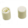 KNOB 1/4IN PLAST 10MM SNAPON WHT