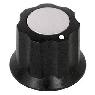 KNOB 1/8IN PLAST 16MM SCREW BLK