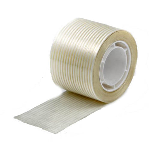 TAPE POLYESTER GLASS 0.007X1IN 180FT WITH RUBBER