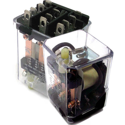 RELAY DC 24V 3P2T 10A 11P PLUG IN 10A/250VAC WITH TEST BUTTON