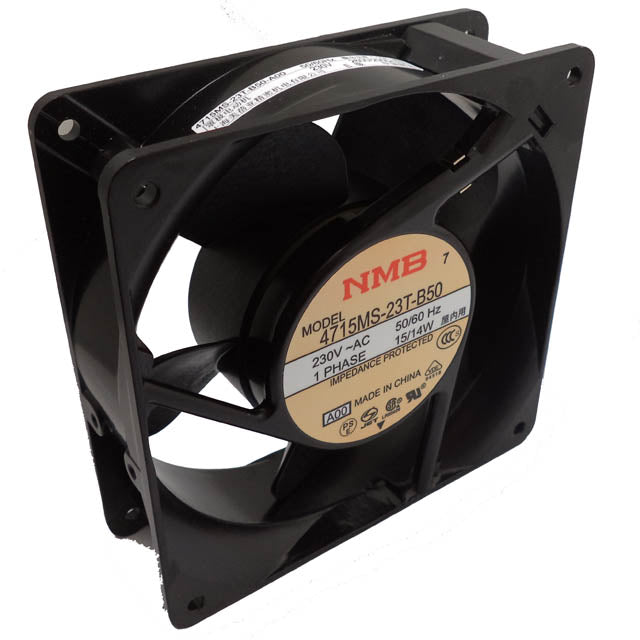FAN AC 230V 4.7X1.5IN BB W/TAB 88CFM 37DB MET