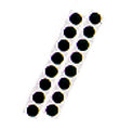 VELCRO HOOK & LOOP DOTS 20.5MM BLK/WHT ADHESIVE