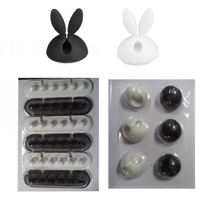 CORD KEEPER BLACK/WHITE 6PCS/PK ASSORTED DESIGN