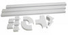 RACEWAY KIT 1X0.4IN FLAT 10PCS WHT W/RACEWAY COUPLER ELBOW