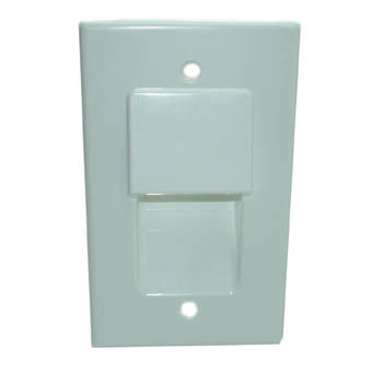WALL PLATE FOR BULK CABLE WHITE HOLE DIA 1-1/4 X 1-1/4 IN