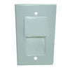 WALL PLATE FOR BULK CABLE WHITE HOLE DIA 1-1/4 X 1-1/4 IN