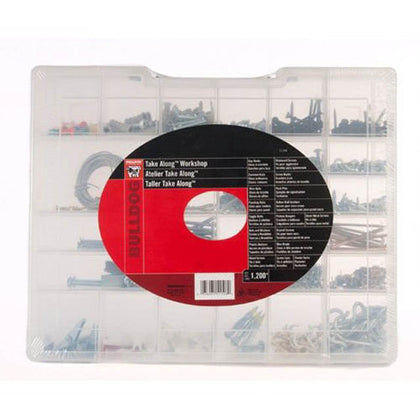 SCREWS NAILS ANCHORS HOOKS ASSORTED 1200PCS W/COMPONENT BOX