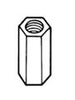 STANDOFF F/F #6-32 19MM HEX MET THR METAL