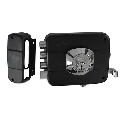 DEADBOLT LOCK NICKLE PLATED LEFT HANDED WITH 3 KEYS
