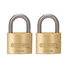 SECURITY LOCK & KEY-(2 PCS) 40MM SOLID BRASS CASE