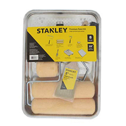 PAINT KIT PREMIUM 8PC/SET ROLLER FRAME/COVER BRUSH TRAY LINER