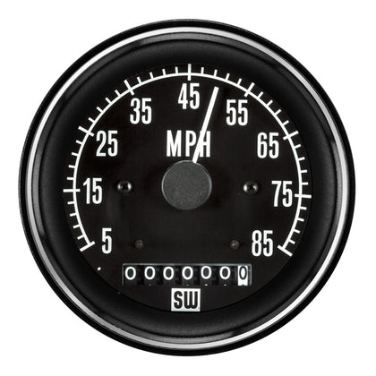 SPEEDOMETER 3 3/8IN DIA 5-85MPH