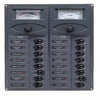 CIRCUIT BREAKER PANEL 16SP 24VDC WITH ANALOG VOLT & AMP METERS