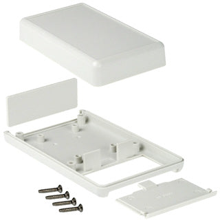 PROJECT BOX 5X2.5X1IN PLAS GRY WITH 9V BATTERY COMPARTMENT 1PC