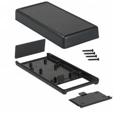 PROJECT BOX 5.7X3.5X1.3IN PLAS BLACK WITH BATTERY COMPARTMENT