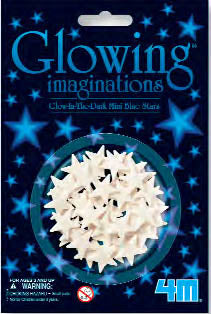 GLOW MINI BLUE STARS 40 PCS OF MINI STARS
