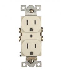 ELECTRICAL RECEPTACLE 2POS 15A 125V IVORY INSERT FOR WALLPLATE