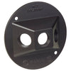 LAMP HOLDER COVER 0.5IN BRONZE THREE HOLE FOR 1 OR 2 LAMPHOLDER