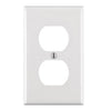 WALL PLATE ELECT 2POS PLAS WHITE