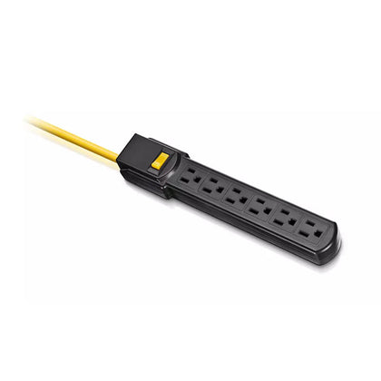 POWER BAR 6 O/LET 8FT CORD BLK