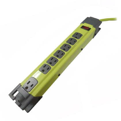 POWER BAR 7 O/LET 6FT CORD 300J SURGE GRN