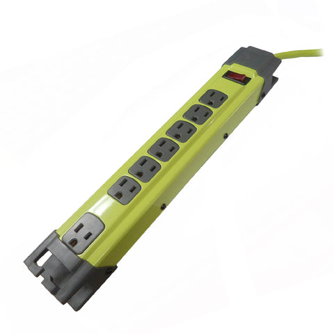 POWER BAR 7 O/LET 6FT CORD 300J SURGE GRN