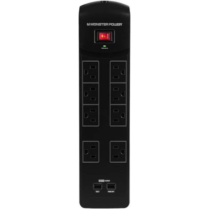 POWER BAR 8 O/LET SURGE PROTECT 2 USB 2.1A 6FT CORD 1440 JOULES
