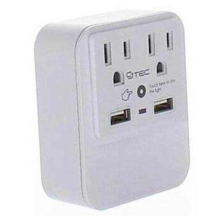 WALL TAP 2-OUTLET SURGE SUPPRESS 300J W/ 2 USB PORTS 5VDC 2.4A