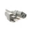 INST CORD 3/18 6FT RND GREY SVT